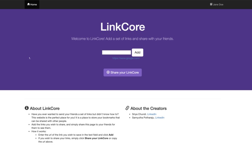 LinkCore – screenshot 1