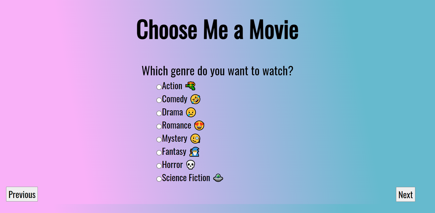 Choose Me a Movie | Devpost