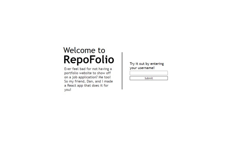 RepoFolio – screenshot 1