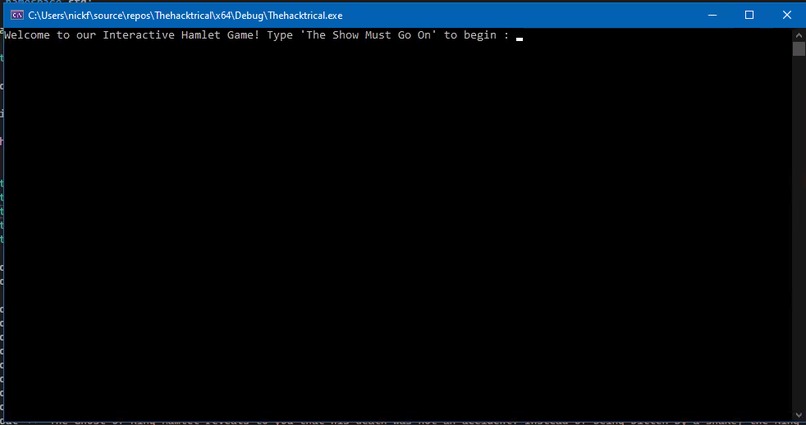 Hamlet: C++ Text-Based Adventure – screenshot 2