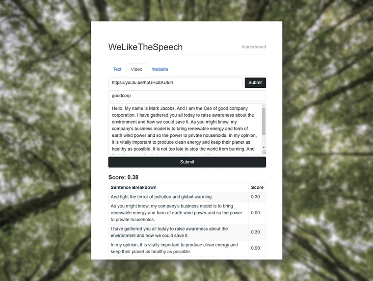 WeLikeTheSpeech – screenshot 1