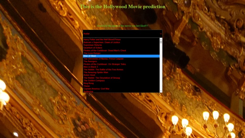 Movie Recommender System – screenshot 1