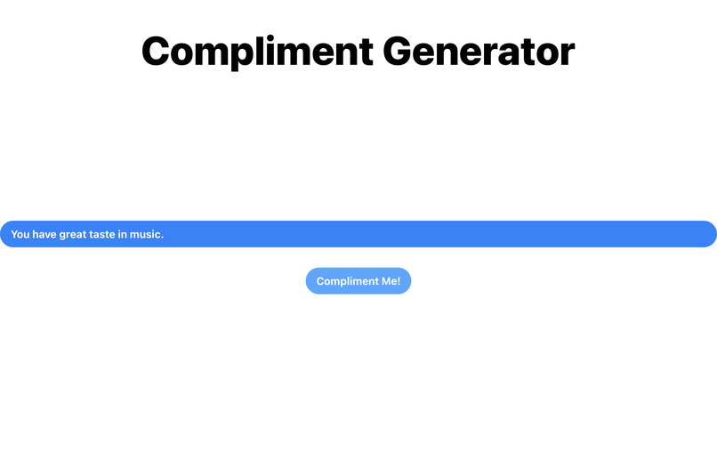 compliment generator  – screenshot 2
