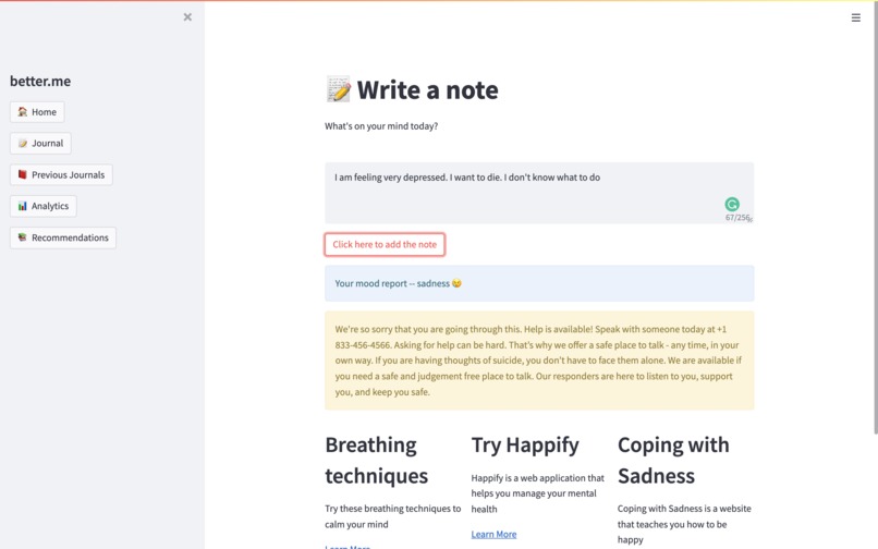 Better.Me - AI Mental Health Recommendations – screenshot 3