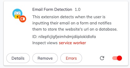 Email Form Detection – screenshot 1