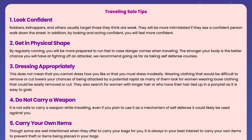 TravelHer – screenshot 9