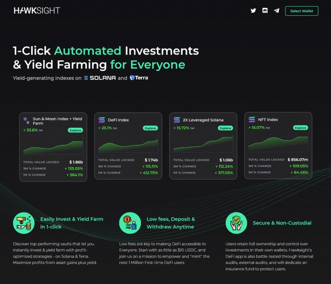 Hawksight | Solana & Terra DeFi App – screenshot 1