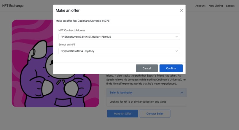 NFT Exchange – screenshot 4