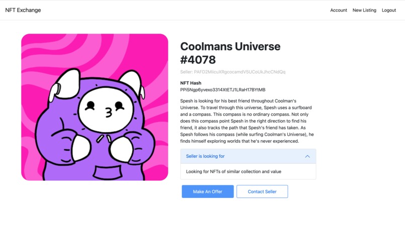NFT Exchange – screenshot 3