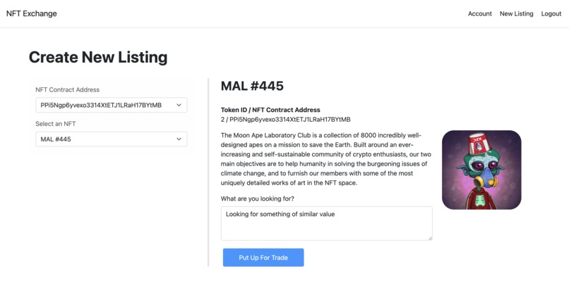 NFT Exchange – screenshot 2