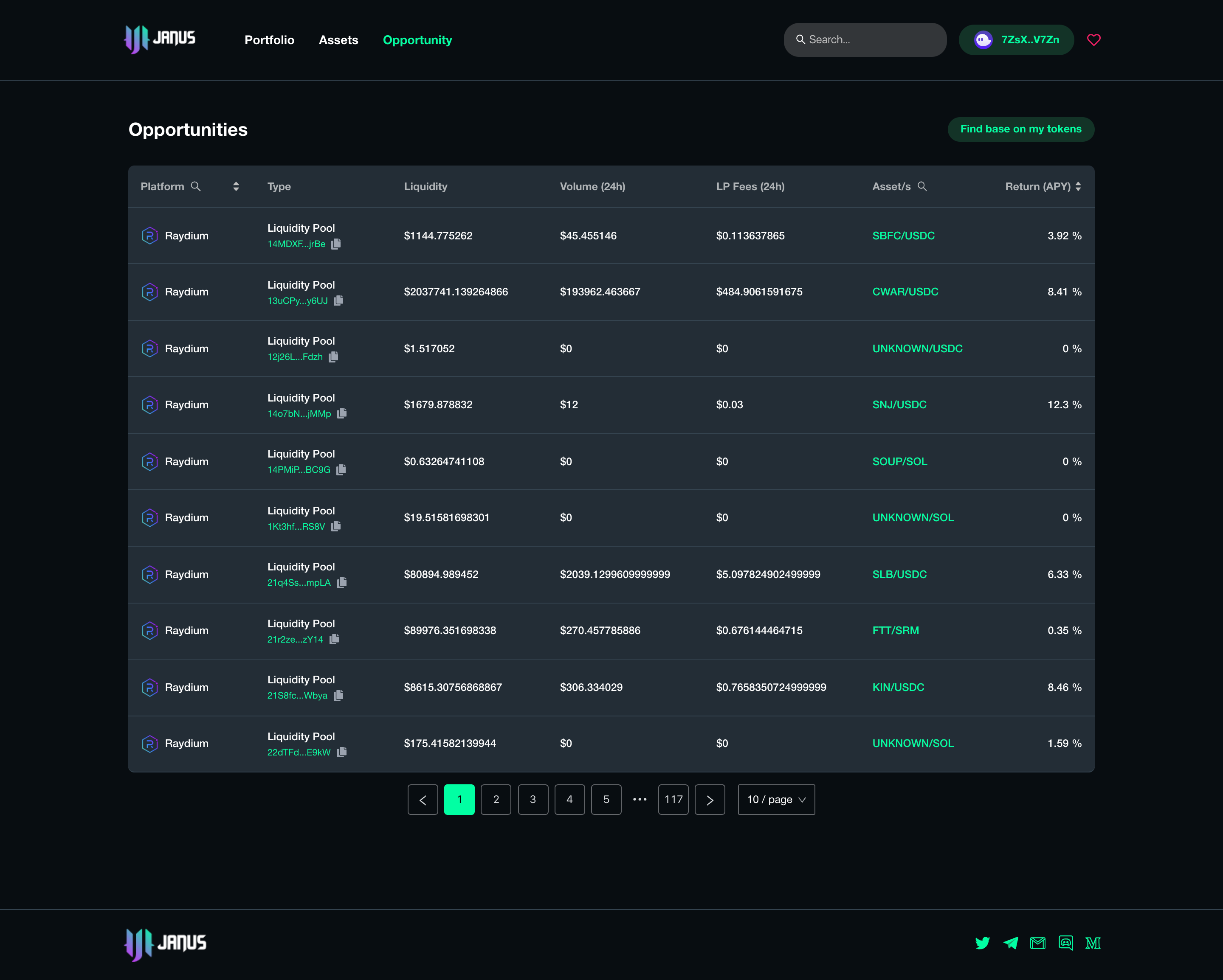 Janus Finance Devpost