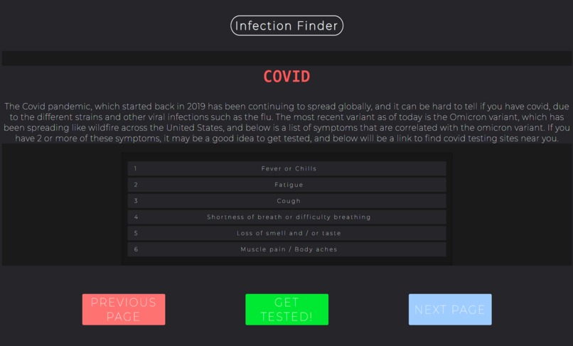 Infection Finder – screenshot 2