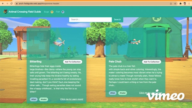 Team 47 - Animal Crossing New Horizons - Field Guide – screenshot 2
