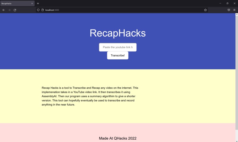 RecapHacks – screenshot 1