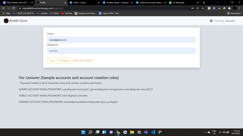 ADES project Team 1 – screenshot 3