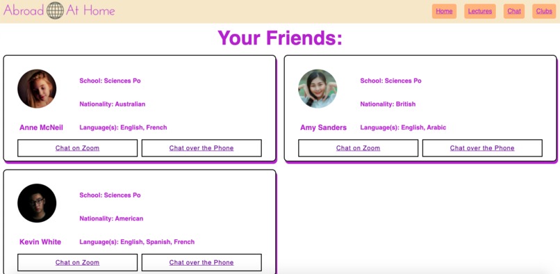 #30 Sí Plus Plus: Abroad at Home, Hoya Hackathon 2022 – screenshot 7