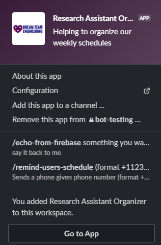Research Assistant Organizer Bot – screenshot 1