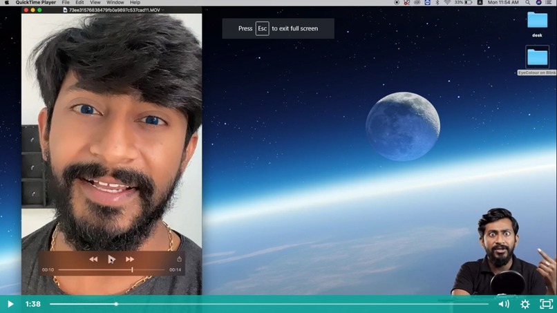 Changing the color of eye lens by blinking – screenshot 1