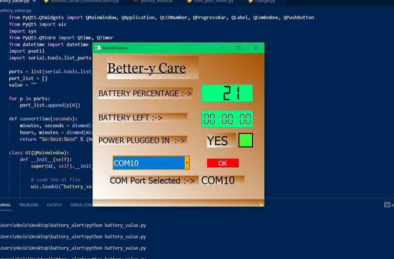 Better-y Care - Automated Laptop Charge Monitor – screenshot 2