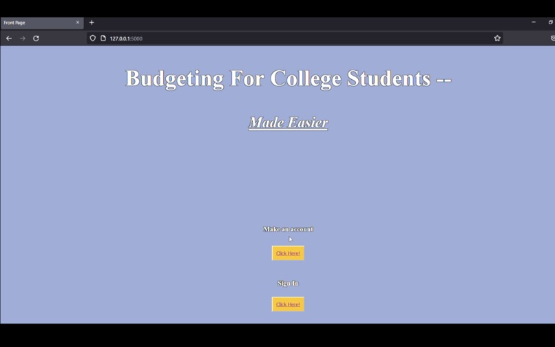 Collegiate Financial Planner – screenshot 1