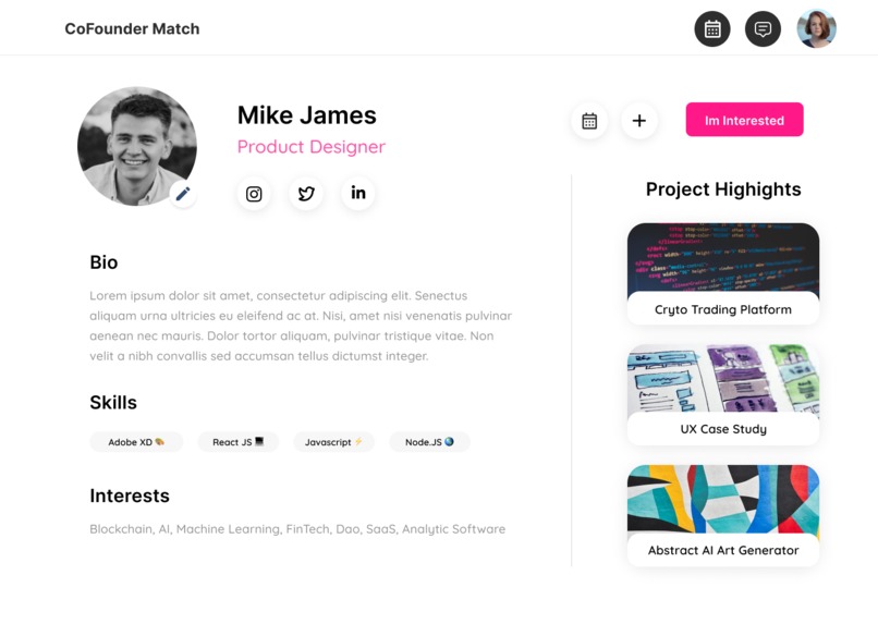CoFounder Match – screenshot 3