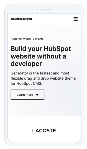 Generator HubSpot Website Theme for Marketers – screenshot 1