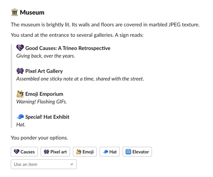 Slack Adventure Game – screenshot 1