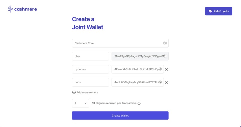 Cashmere Wallet – screenshot 1