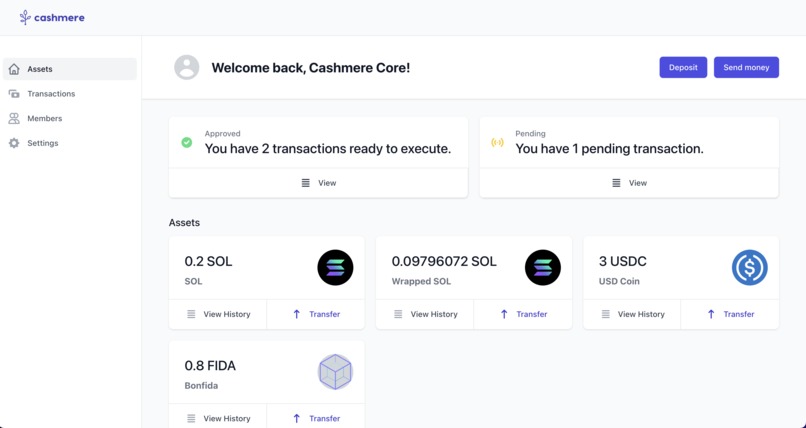 Cashmere Wallet – screenshot 2