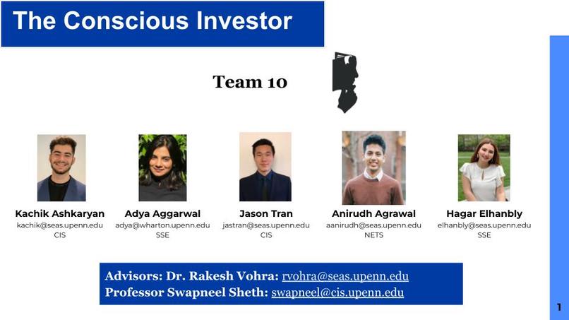Team 10 : The Conscious Investor – screenshot 7