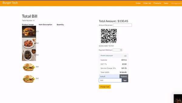 Burger Tech | Restaurant Management Web Application – screenshot 3