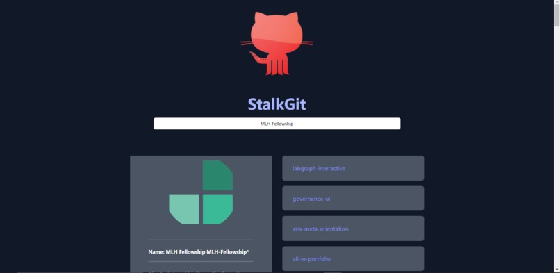 StalkGit – screenshot 1