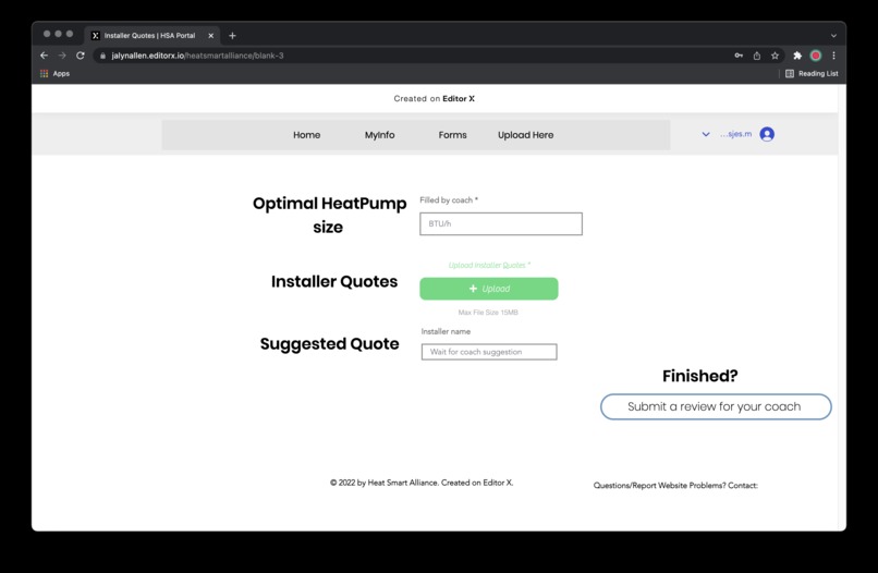 HeatSmart Alliance Digitization of Customer Journey – screenshot 6