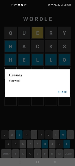 Wordle_Clone – screenshot 3