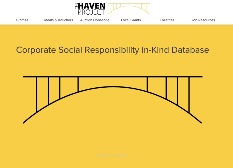 Corporate Social Responsibility In-Kind Database – screenshot 1
