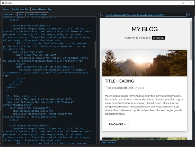 webkitty – screenshot 1
