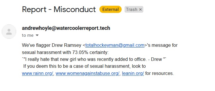 Watercooler Report  – screenshot 1