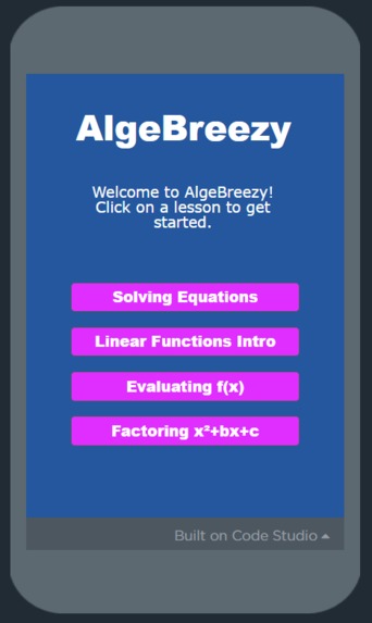 AlgeBreezy – screenshot 1