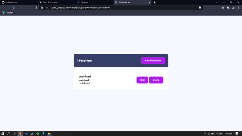 feednote – screenshot 1