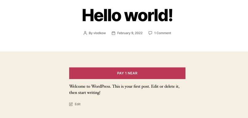 Wordpress Plugin - NEAR Payment – screenshot 2