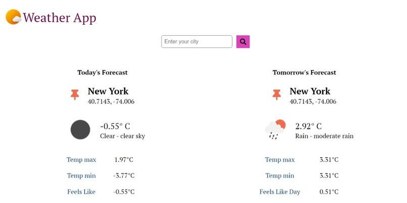 Weather-web-App – screenshot 1