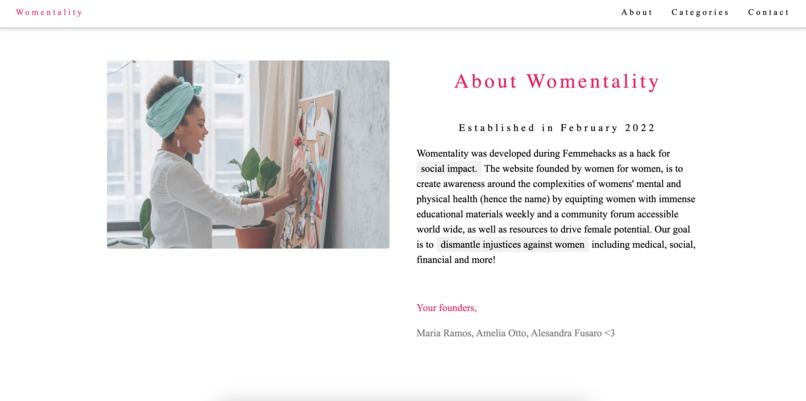 WOMENTALITY – screenshot 2
