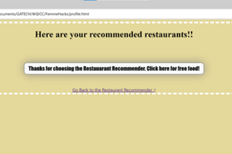 FemmeHacks Restaurant Recommender