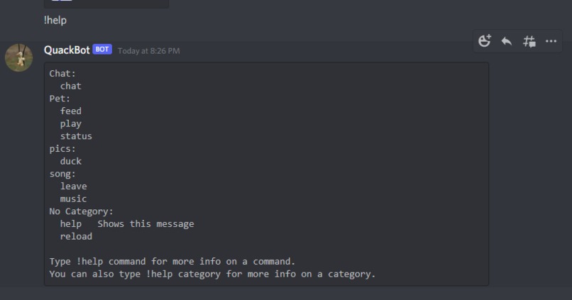 QuackBot – screenshot 1