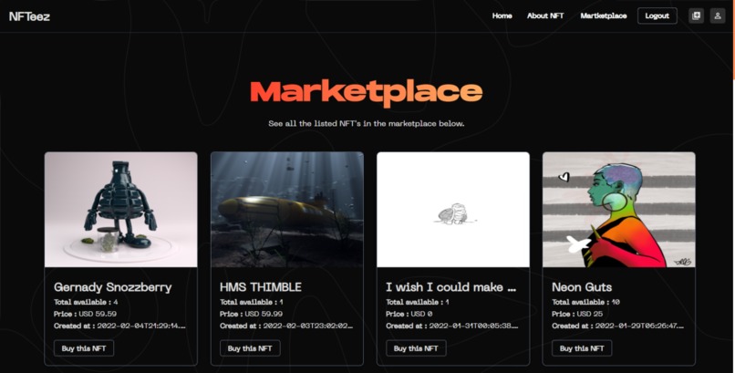 NFTeez – screenshot 6