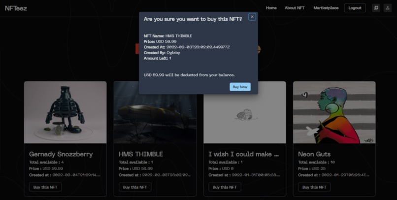 NFTeez – screenshot 7