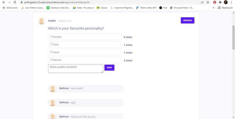 Poll Voting System – screenshot 1