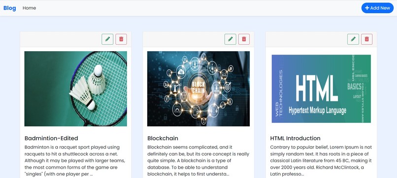 Blog Application – screenshot 3