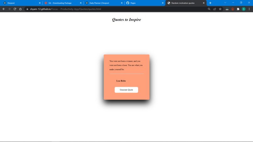 Focus - Productivity Site – screenshot 1