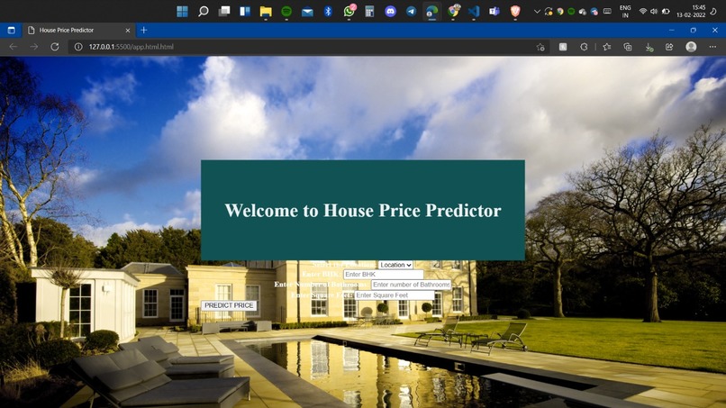 HOUSE Price Prediction – screenshot 1